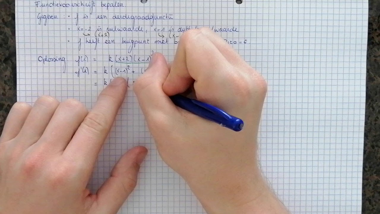 Functievoorschrift bepalen: voorbeeld 1