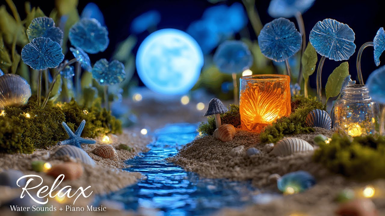Relaxing Sleep Music + Bamboo Water Sounds 🌿 Relieves Anxiety and Depression, Deep Healing