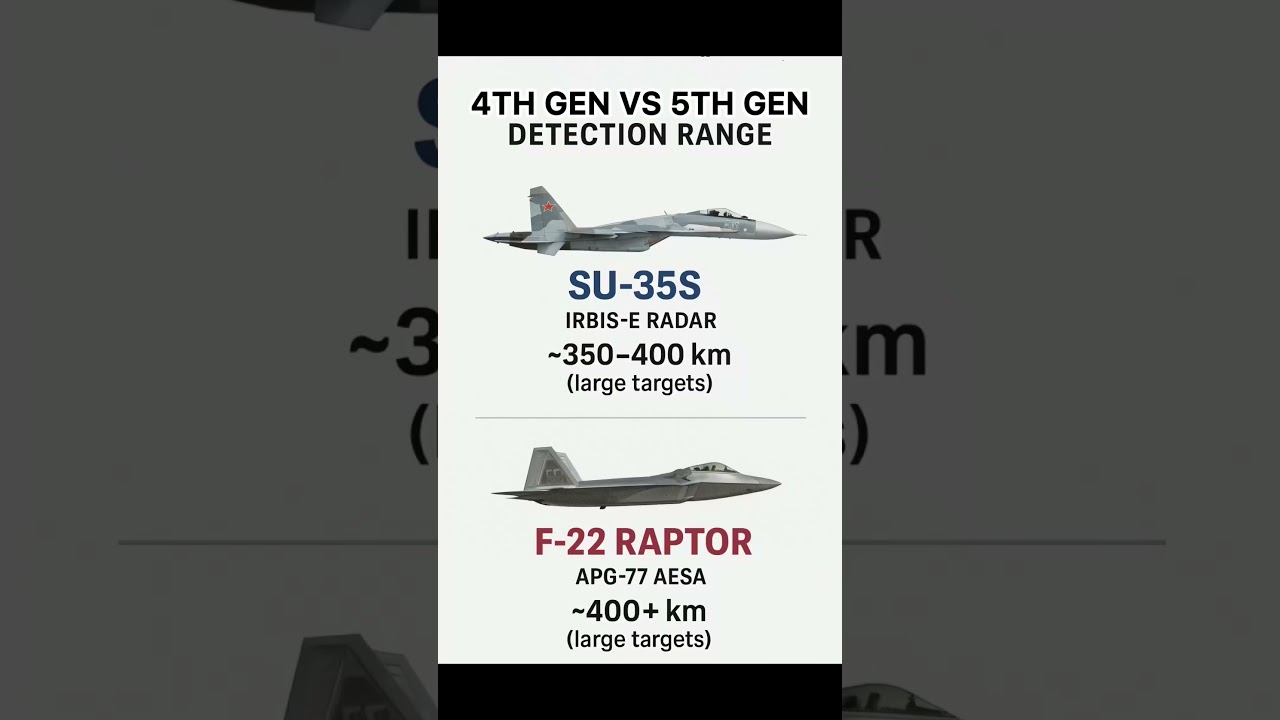 Su-35S vs F-22 Radar Detection Range 🔥 Irbis-E vs APG-77 #Su35 #F22 #radar #FighterJets #comparison