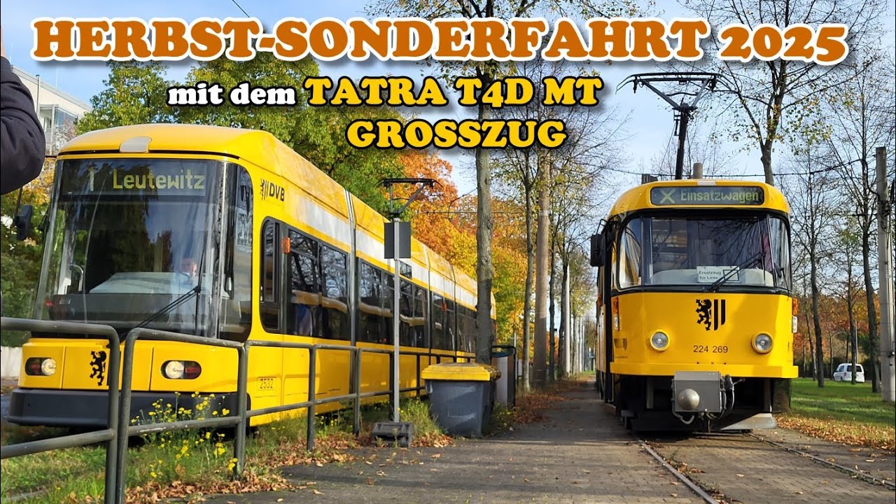 Mit dem Tatra T4D MT Großzug auf Herbst-Sonderfahrt (2025) 3.Teil