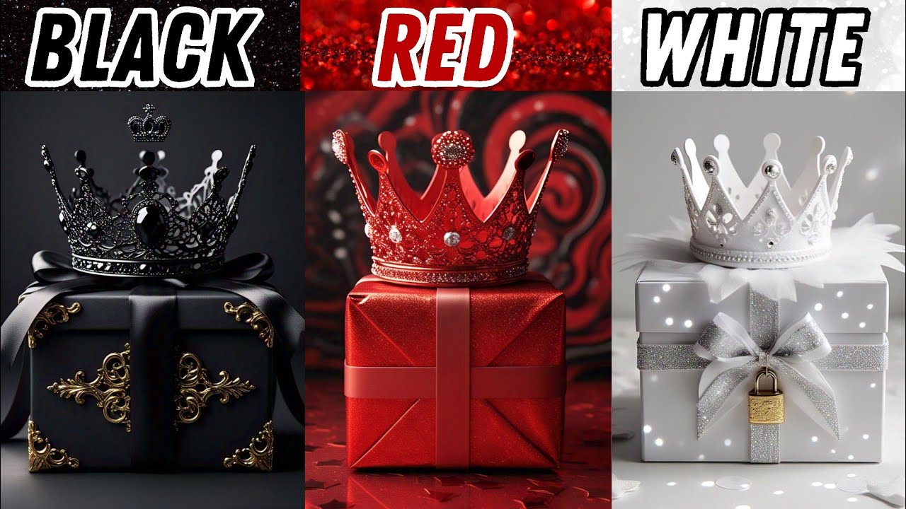 Choose your gift🎁💝🤮 3 gift box challenge | 2 good & 1 bad | Black, Red & White🖤❤️🤍 #chooseyourgift