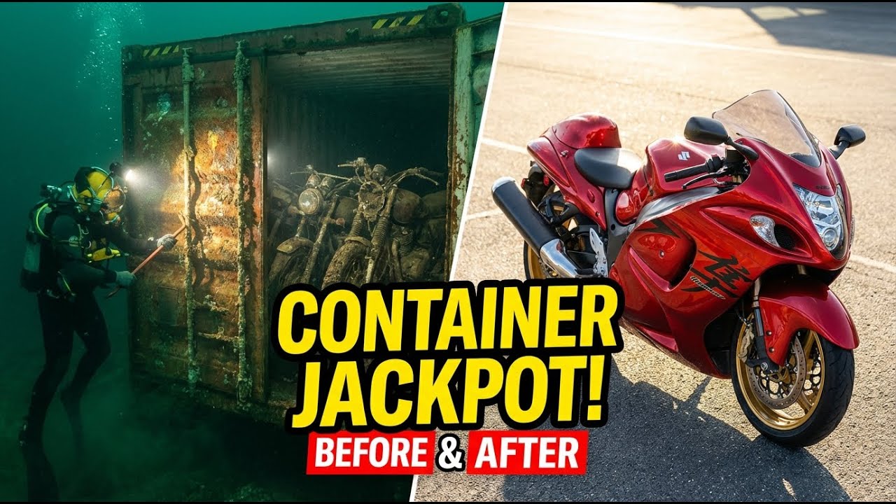 Jackpot! Found Sunken Container Full of Heavy Bikes! 😱 Restoration