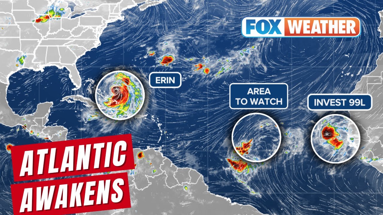 National Hurricane Center Tracking Several Tropical Waves Behind Hurricane Erin For Development