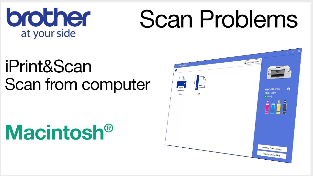 Resolving scan problems with Mac iPrint&Scan – scanning from the computer