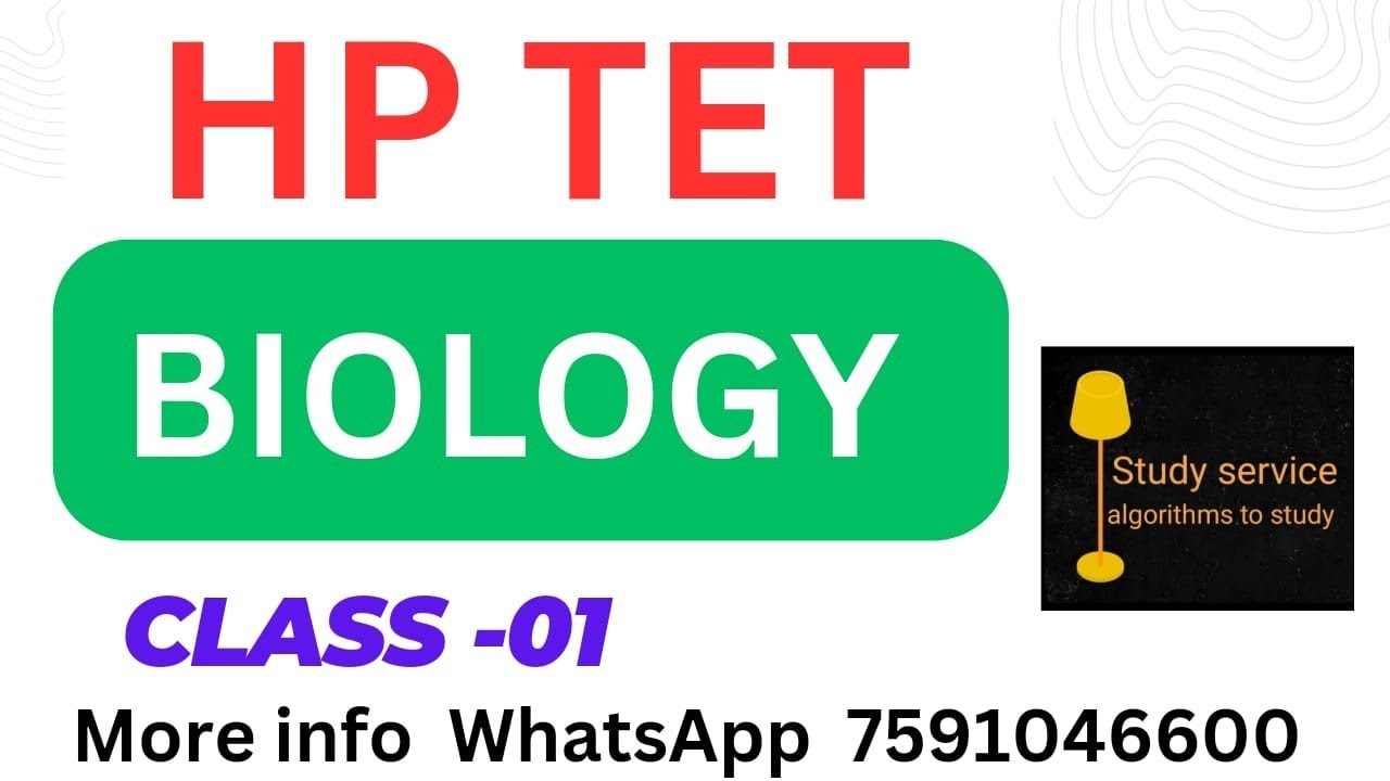 HP TET MEDICAL CLASS 1 |Biology| Online Join fast -7591046600#studyservice