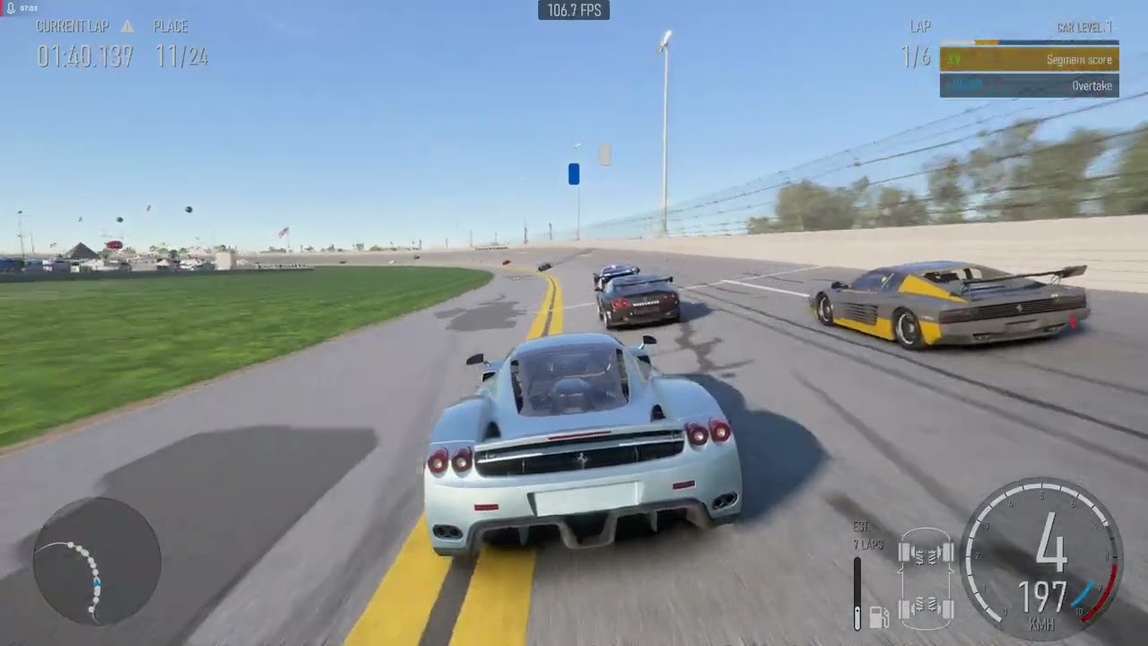 Forza Motorsport 2026 02 28 Ferrari Enzo at Daytona 6lap AI race.Chase camera.PC 4K.
