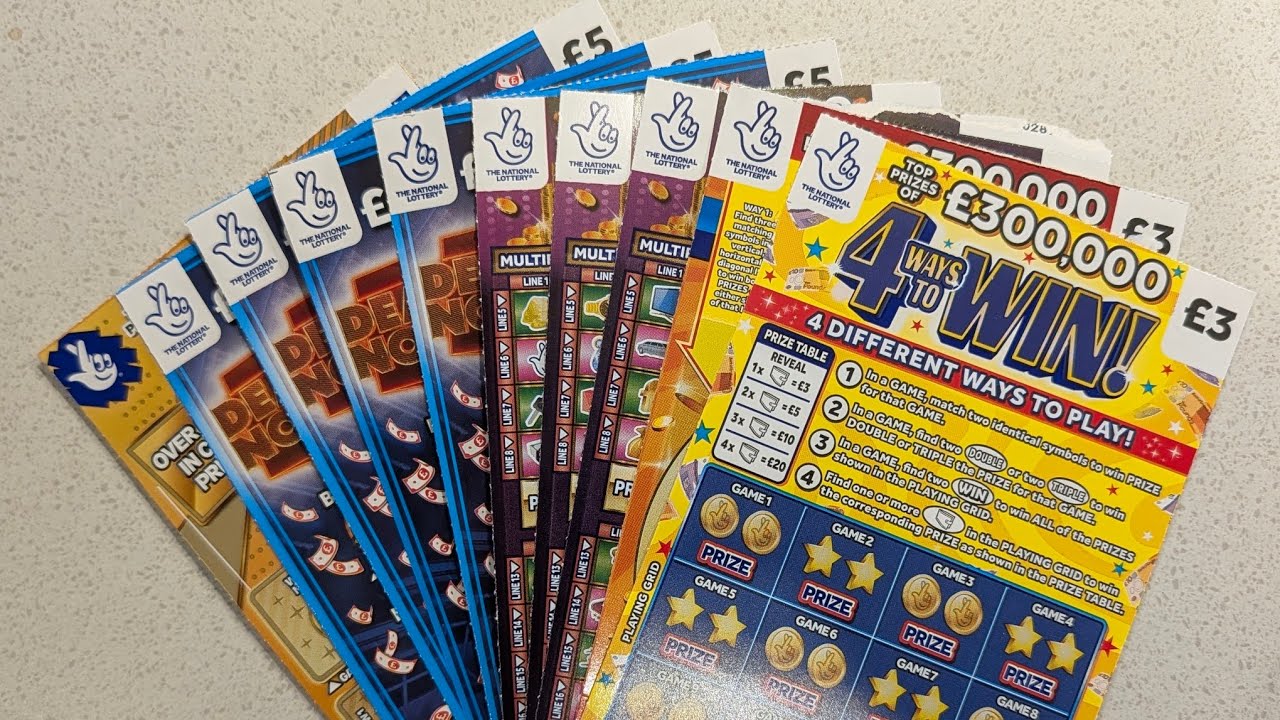Набор лотерейных скретч-карт Allwyn UK ​​National Lottery стоимостью 40 фунтов стерлингов.