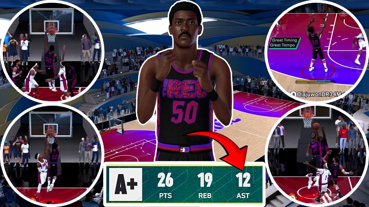TRIPLE-DOUBLE with NO PASS ACCURACY in RANDOM REC on NBA 2K25! 7'3 Catfish Toxic Inside Masher