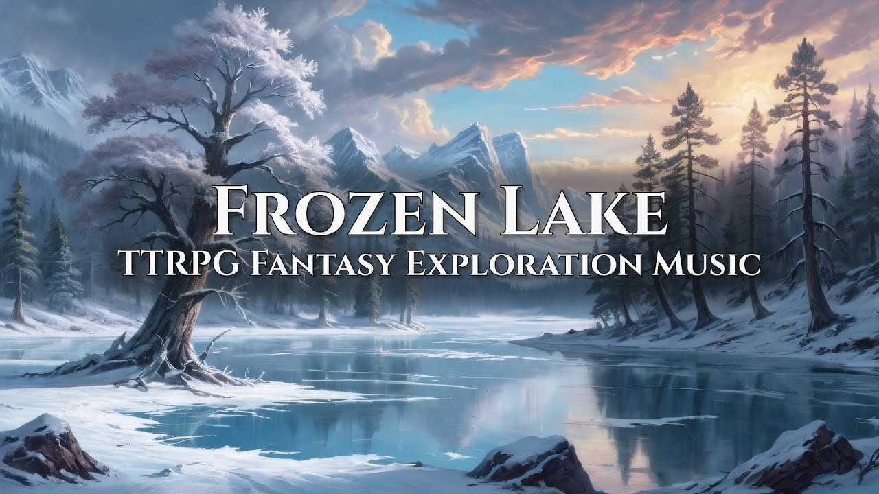 Frozen Enchanted Lake Ambience — Calm Exploration Music for D&D & TTRPG (1 Hour)