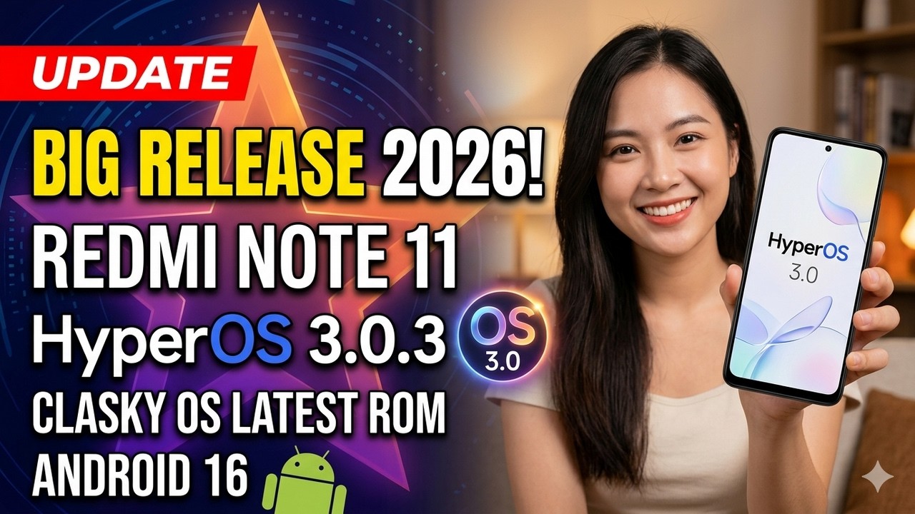 Install ClaskyOS HyperOS 3.0.3 Android 16 ON Redmi Note 11 😉