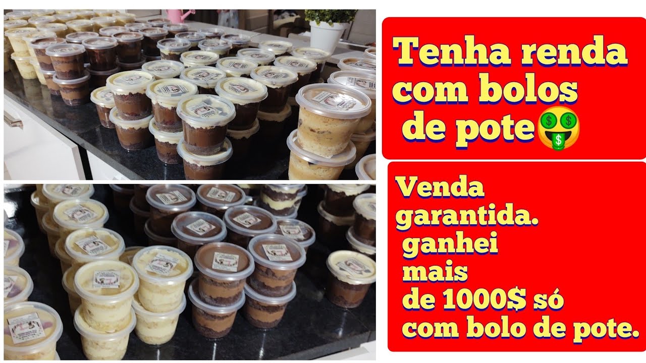 FIZ 200 BOLOS DE POTE/ TENHA RENDA SEMANAL SÓ VENDENDO BOLOS DE POTE/MASSA DE LEITE E VÁRIOS SABORES