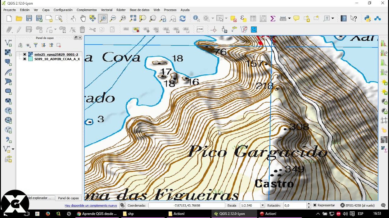 Cargar capa raster - QGIS