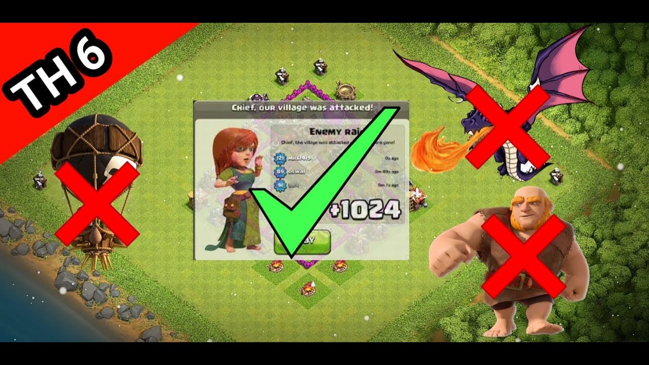 Clash Of Clans BASE TH 6 | BASE TH 6 ANTI RATA-RATA CLUB!!!