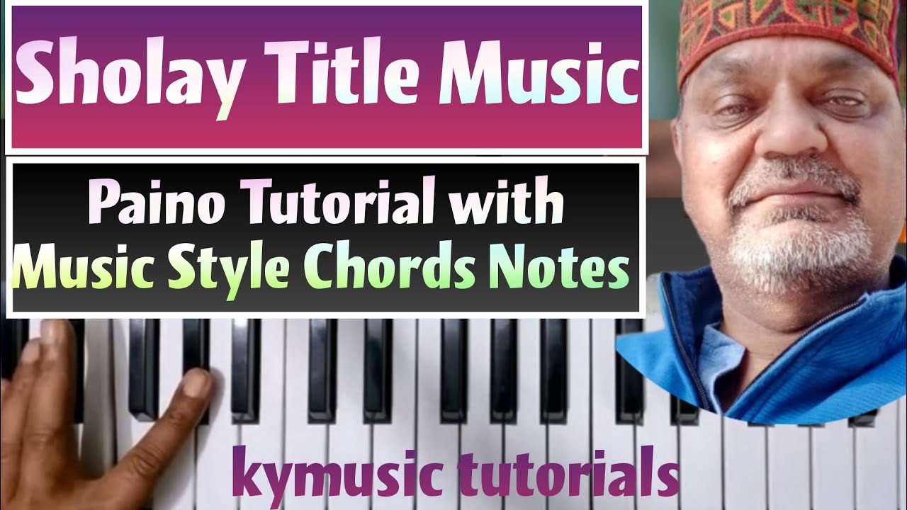 Sholay Title Music || Easy Tutorial  Music Style Chords Notes ||
