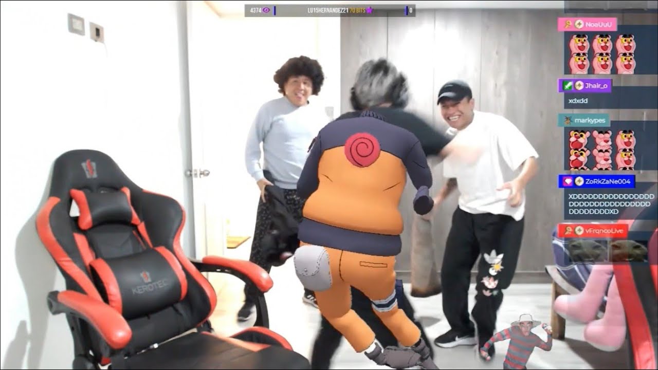 BUTI Y MACARIUS VS GLOGLOSOR CON LA PERSONALIDAD DE NARUTO HUERFANO XD // Clip Gloglosor