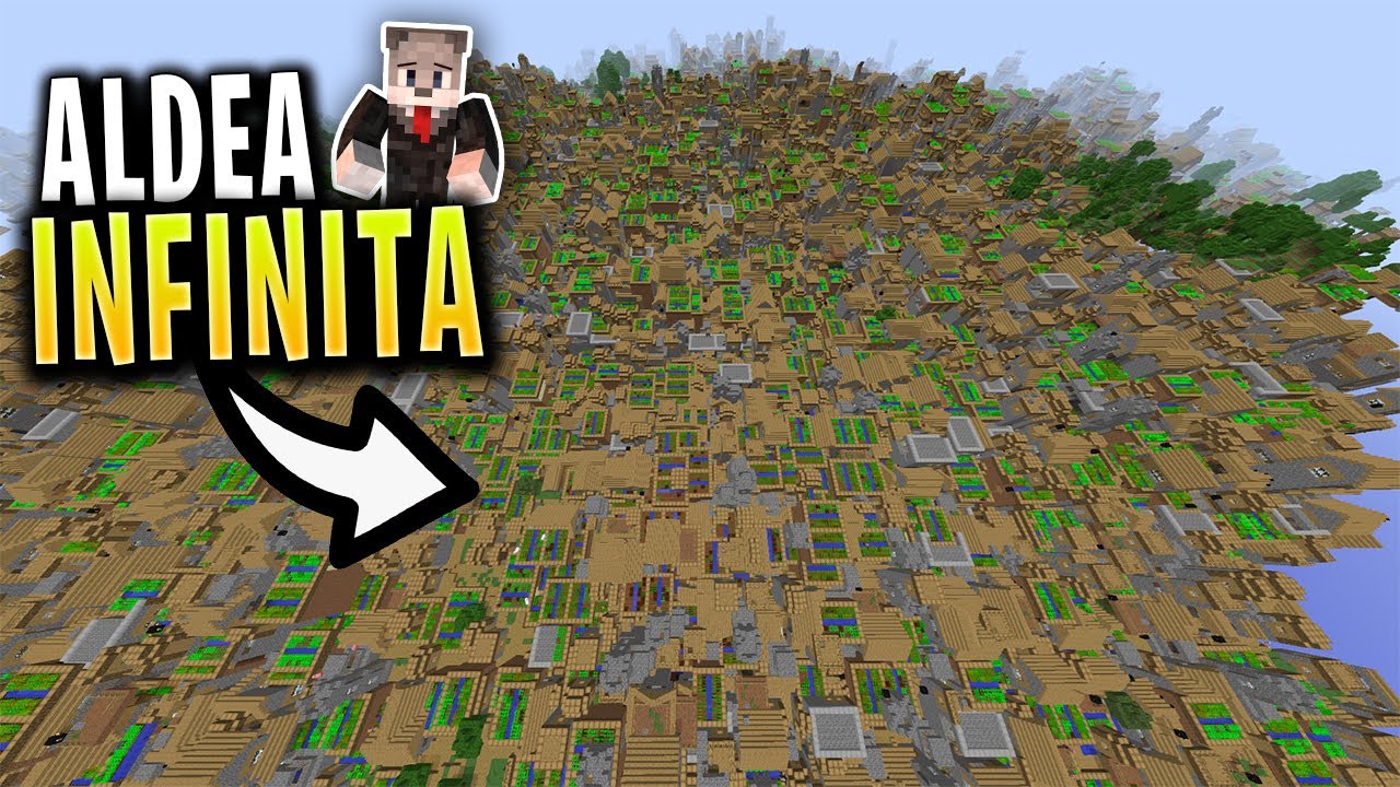 Como Jugar Minecraft Pero el Mundo es una Aldea Infinita