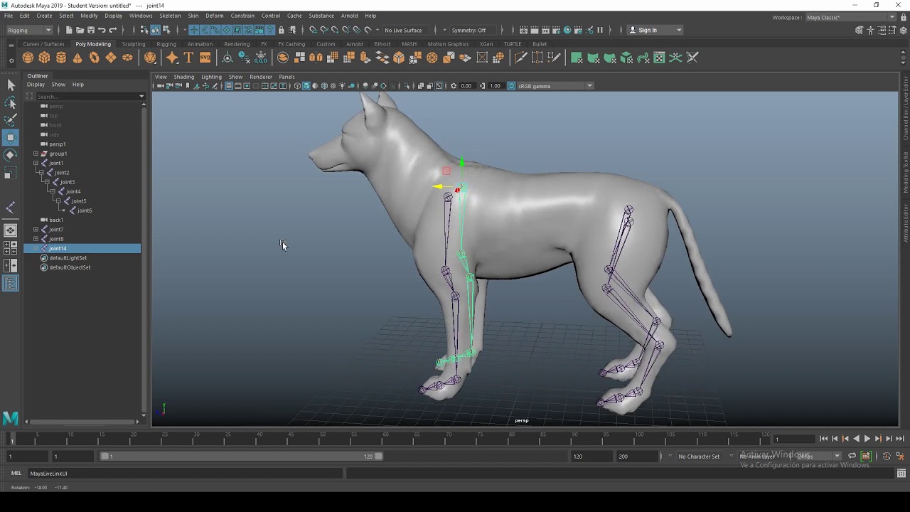 Rigging cuadrúpedos en Maya