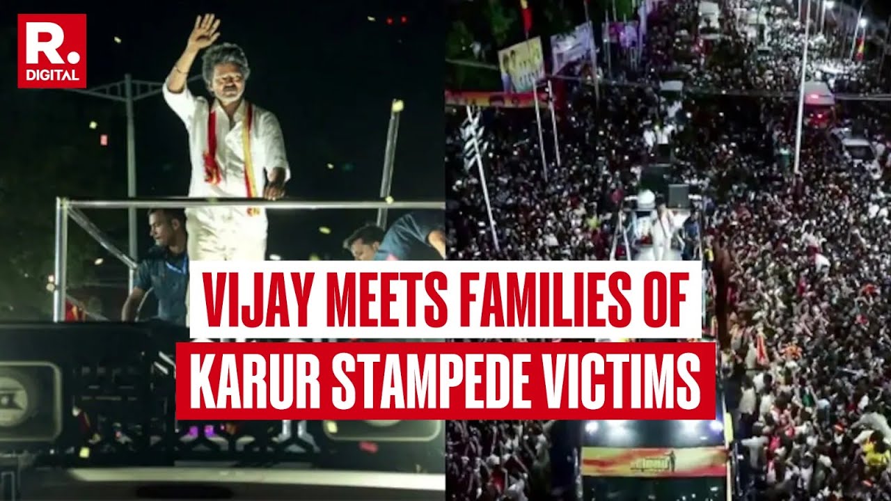 Actor Vijay Reaches Mahabalipuram Venue to Meet Families of Karur Stampede Victims