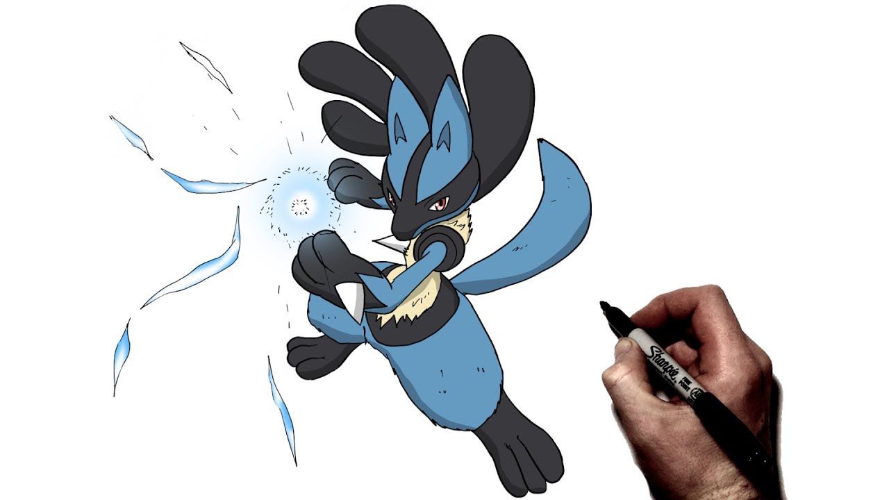 How To Draw Lucario | Step By Step | Pokemon