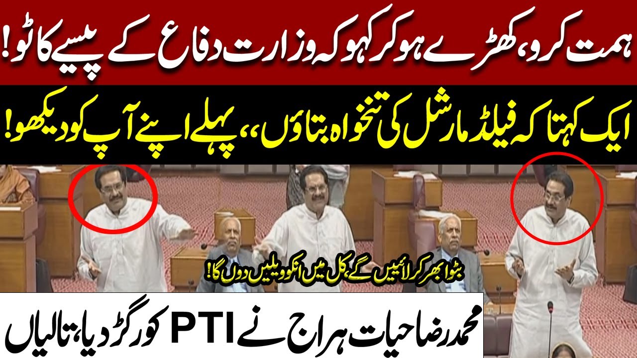 PMLN Muhammad Raza Hayat Fiery Speech || Comedown Hard On PTI In National Assembly | PTI Vs PMLN