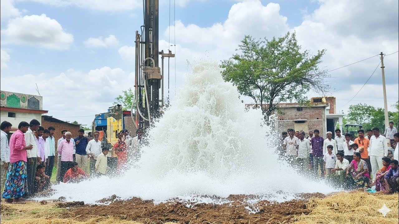 Borewell Drilling | 60 फीट पे खतरनाक पानी | 20 HP मोटर | Coconut water checking Method | Borewells