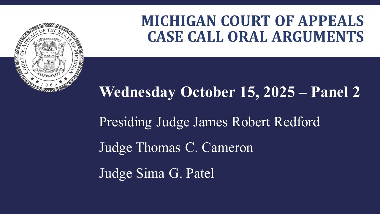 MCOA Oral Arguments October 15, 2025 - Panel 2