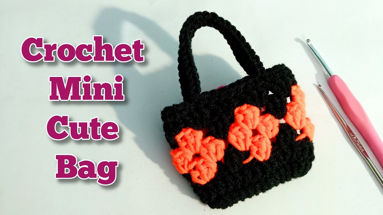 How to crochet a bag for beginners ✅ crochet mini bag purse #crochet #crochetbag #handmade