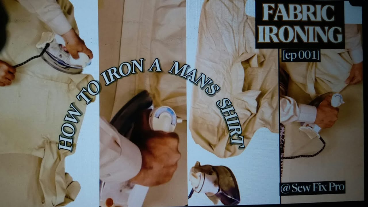 How to iron a men's band collar cotton shirt