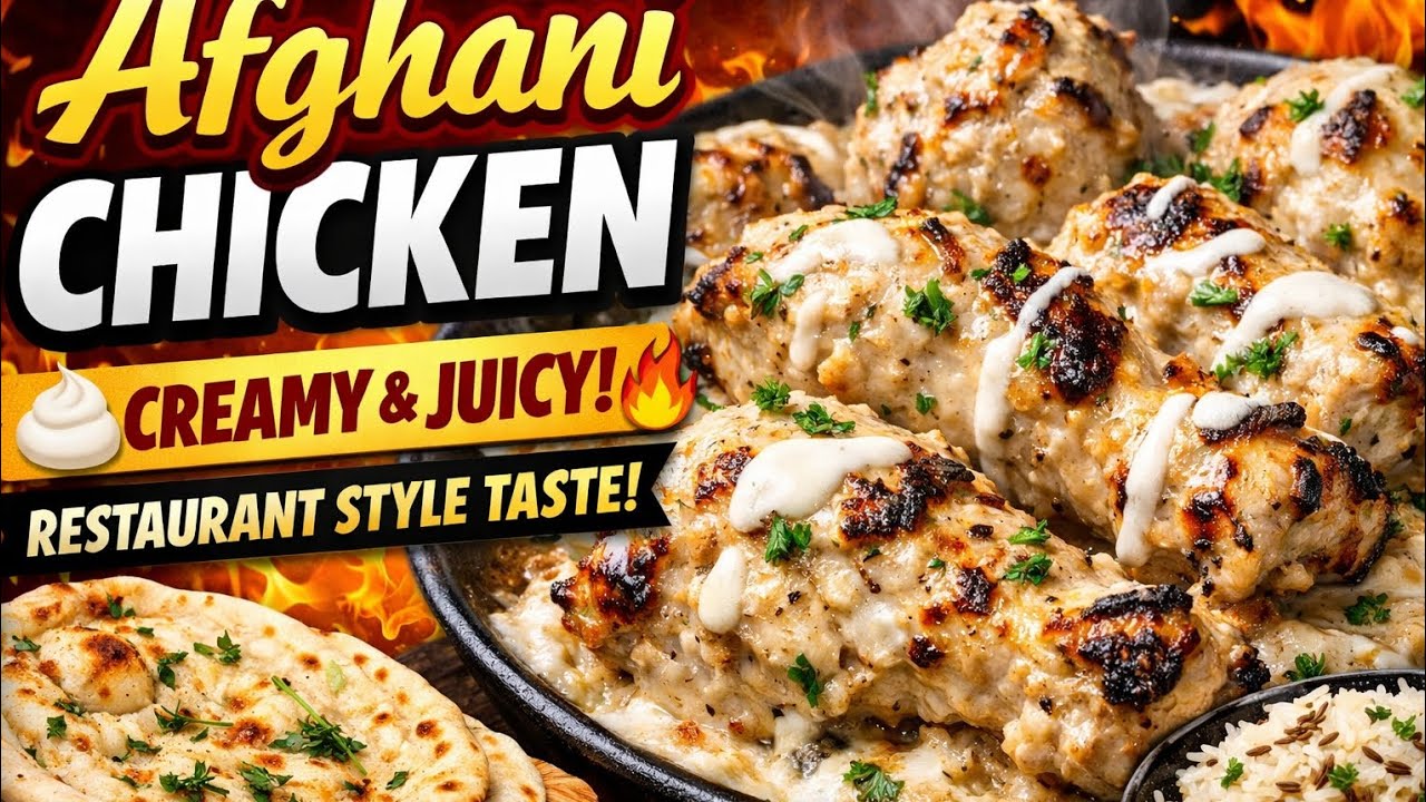 Best And Easiest Afghani Chicken With Delicious Gravy | Restaurant Style Afghani Chicken Gravy 