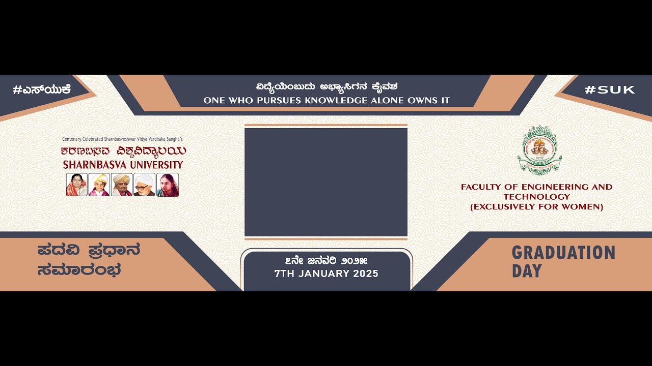 Sharnbasva University - Graduation Day Ceremony - 7th Jan 2025 FET Exclusively for Women