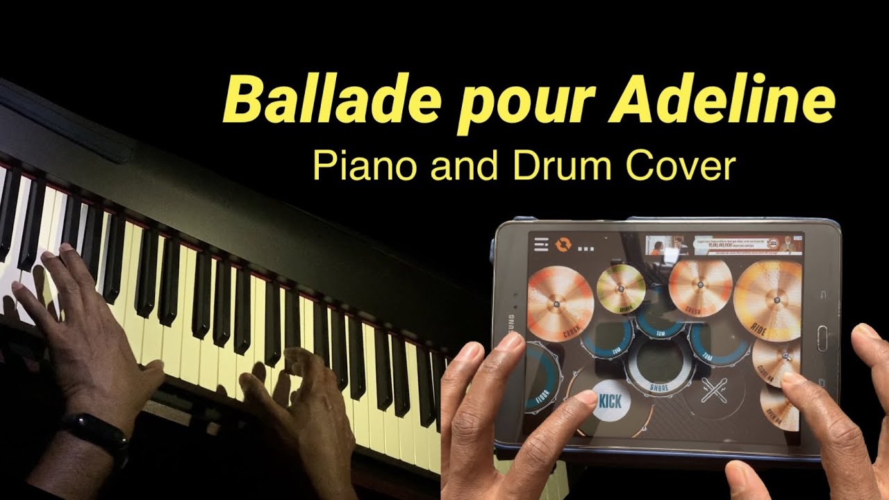 Ballade pour Adeline - Richard Clayderman | Piano Cover with Drum beats |  Instrumental Cover