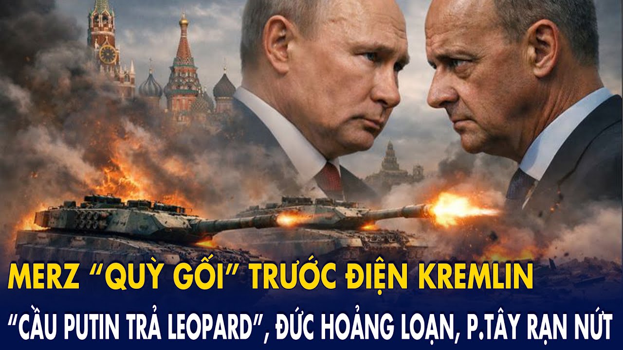 Merz “quỳ gối” trước điện Kremlin: “cầu Putin trả Leopard”, Đức hoảng loạn, p.Tây rạn nứt