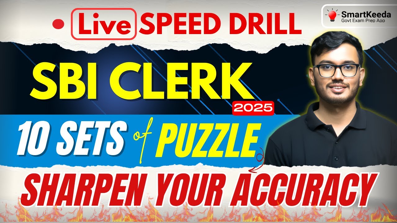 Reasoning Speed Drills for SBI & IBPS Clerk | Live Puzzle Solving with Nagesh Sir | Smartkeeda