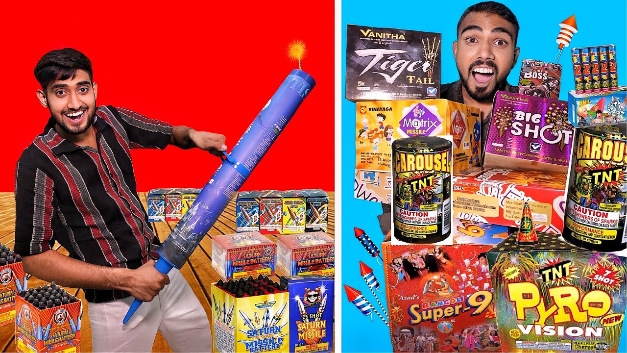 Diwali firecrackers testing with different fireworks