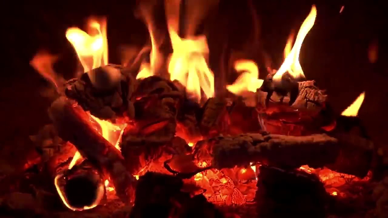 Камин & Легкая красивая музыка #огонь #гитара #релакс #камин #костер #romantic #relaxation