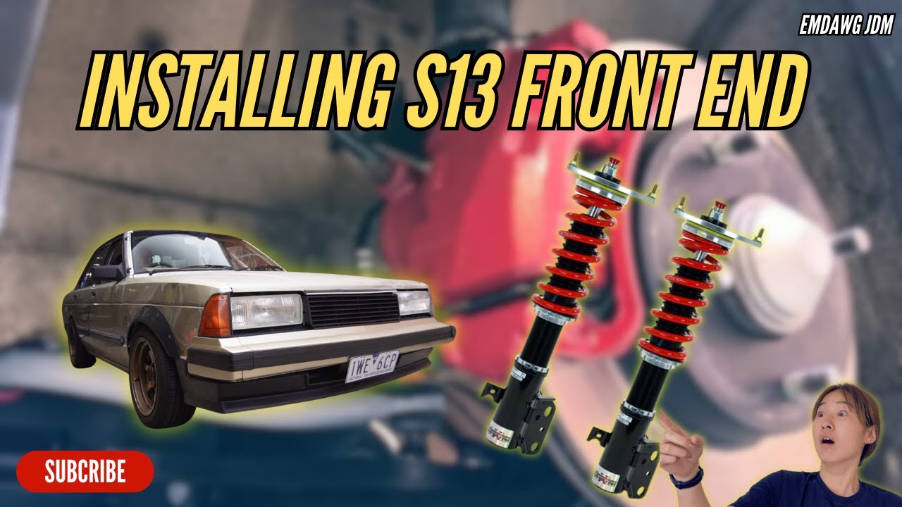 S13 front suspension swap on 910 bluebird
