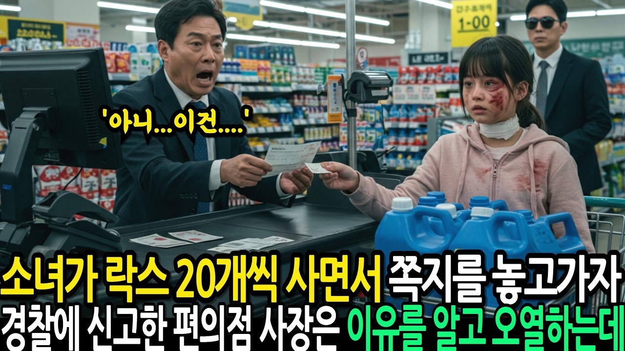10살 소녀가 매일 락스20통씩 사가자 수상하게 여겼던 편의점 사장은  경찰에 신고, 이유를 알게된 편의점사장은 오열을하는데...