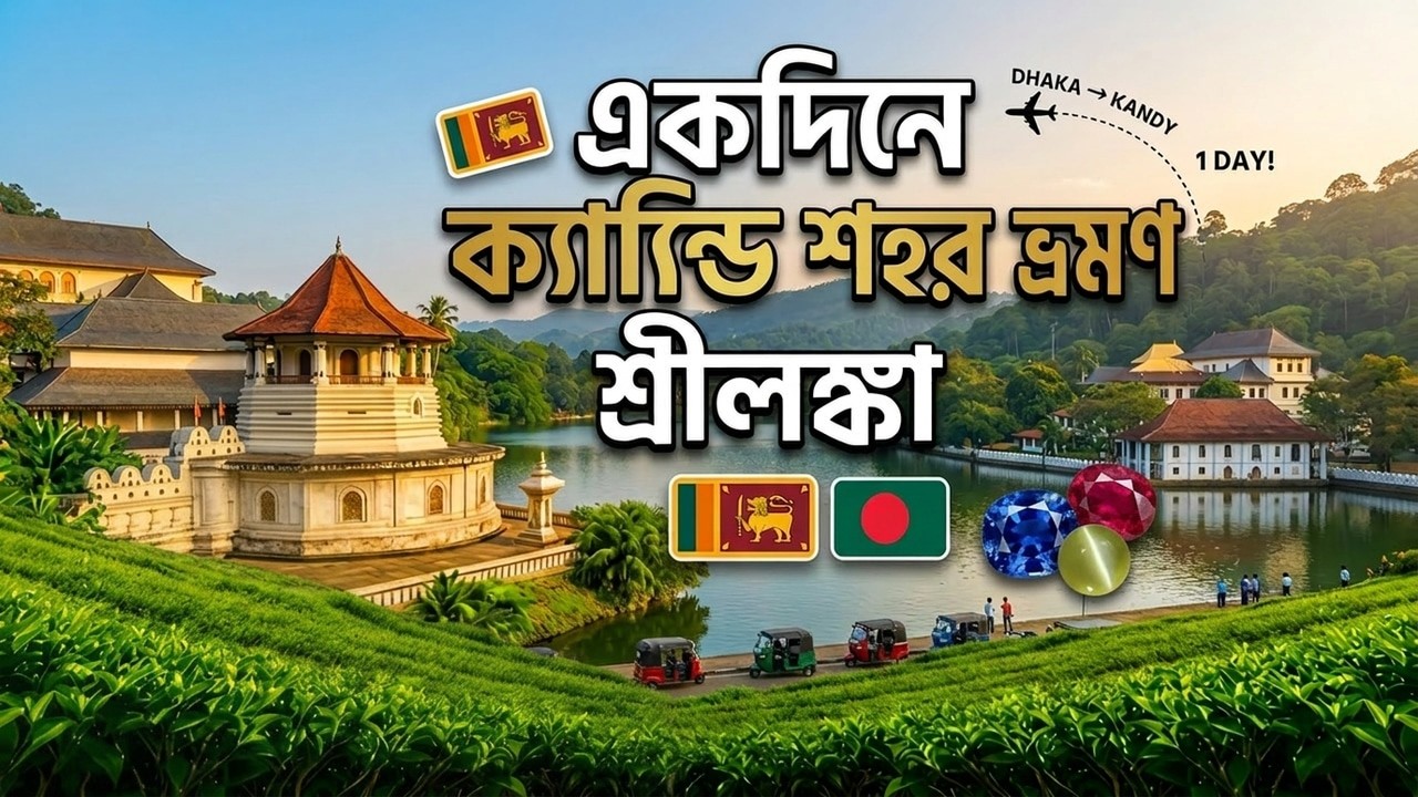 একদিনে ক্যান্ডি ট্যুর 🌿   শ্রীলঙ্কা ভ্রমণ ভ্লগ   From Bangladesh to Sri Lanka