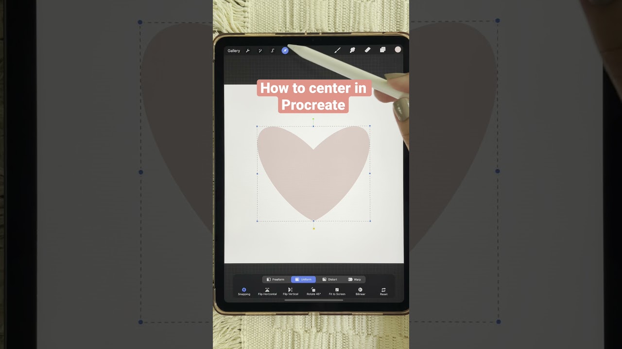 How to center in Procreate #procreatetips
