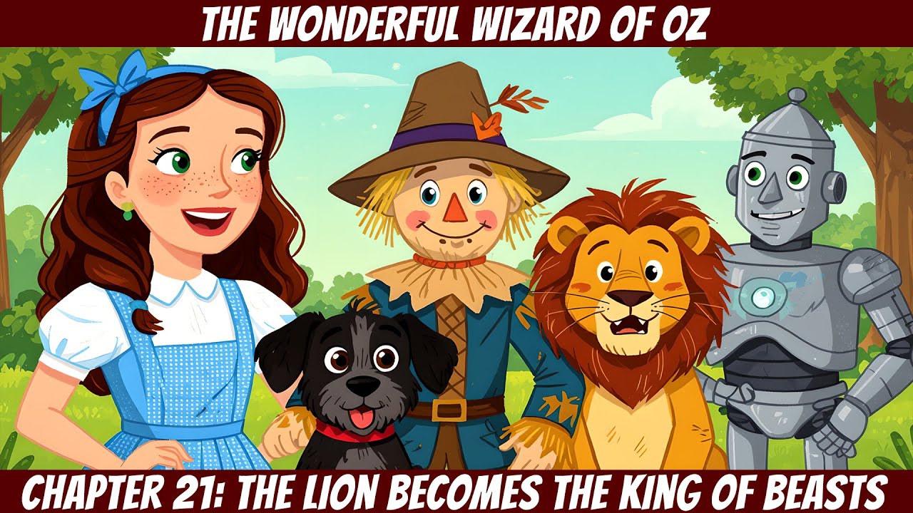 The Wonderful Wizard Of Oz: Chapter 21 - The Lion Becomes the King of Beasts | Calming Sleep Story