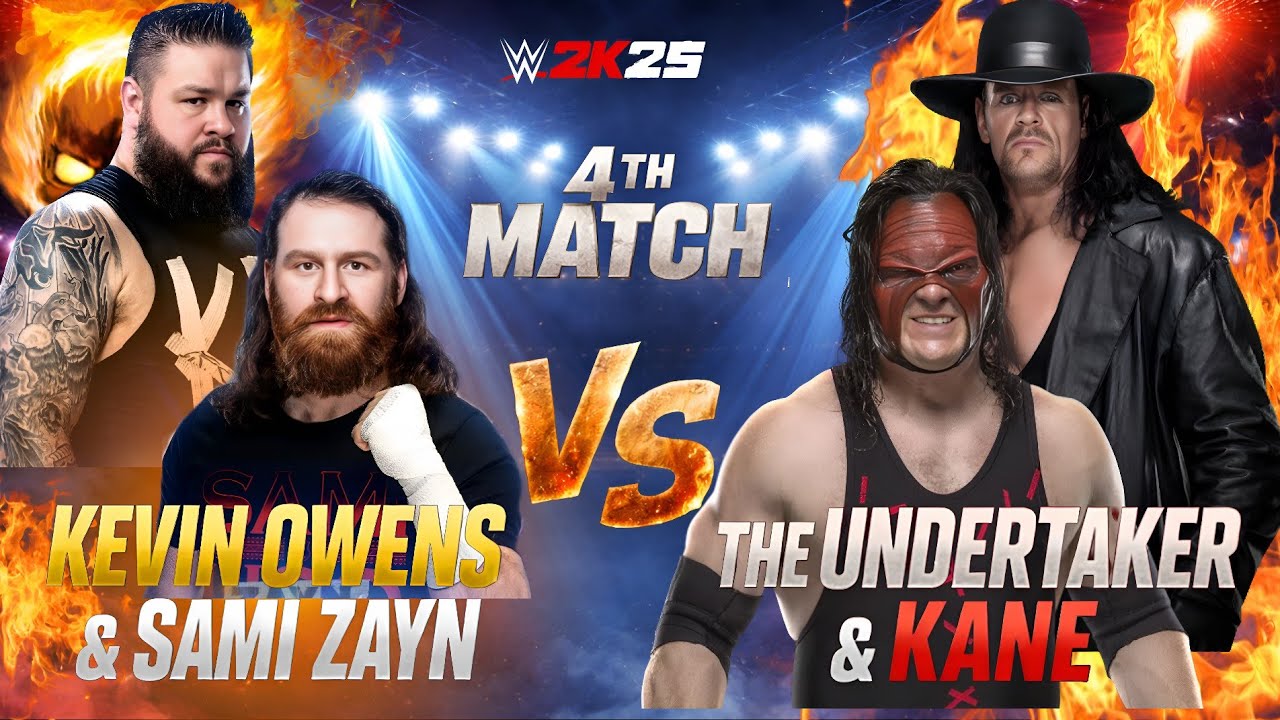 Kevin Owens & Sami Zayn Vs Undertaker & Kane Tag Team Championship 🏆 Tournament 4th Match WWE 2k25 