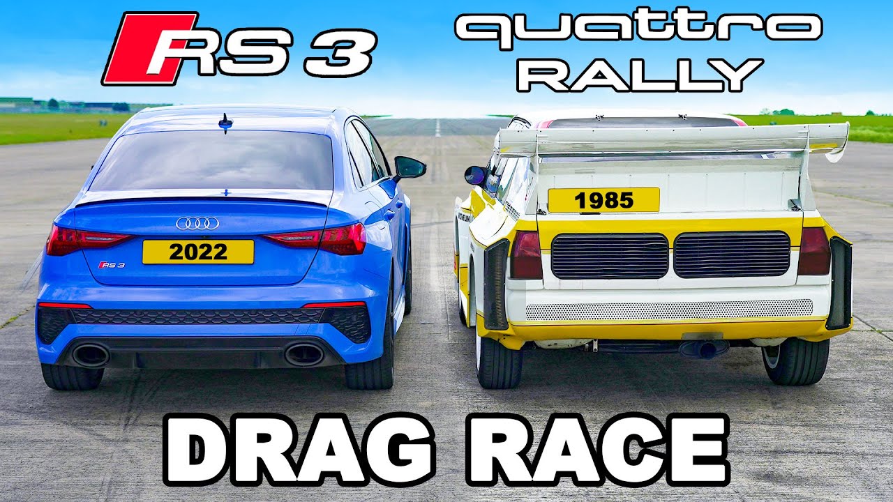 Audi RS3 v Quattro Rally Car: DRAG RACE