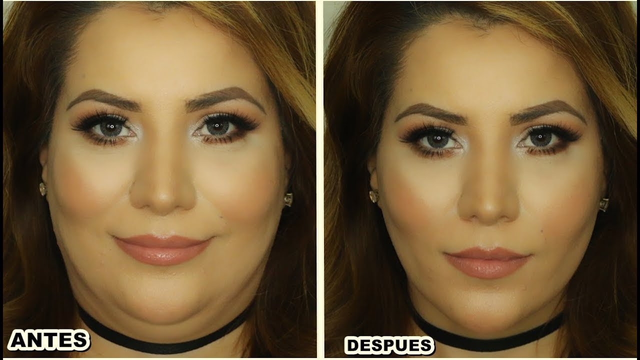 Como adelgazar la cara con maquillaje | como contornear el rostro redondo - como contornear la cara