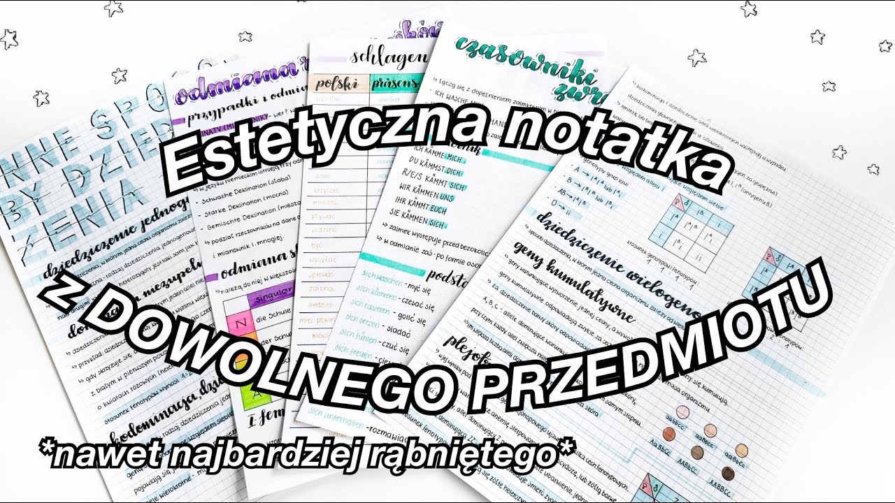 Jak robić estetyczne notatki Z DOWOLNEGO PRZEDMIOTU? (nie ważne jak porąbanego) 🤔