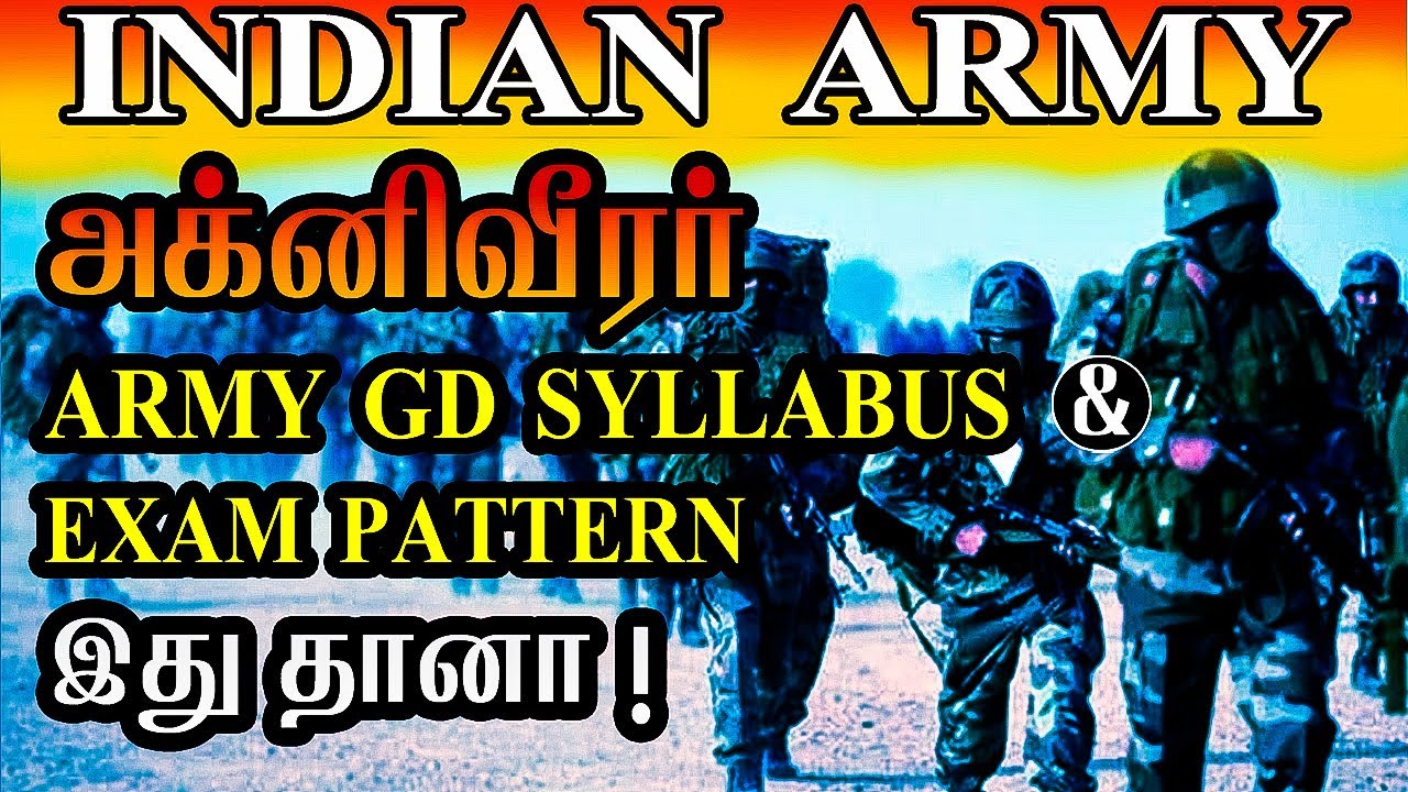 INDIAN ARMY | AGNIVEER | GENERAL DUTY(GD) EXAM PATTERN & EXAM SYLLABUS.
