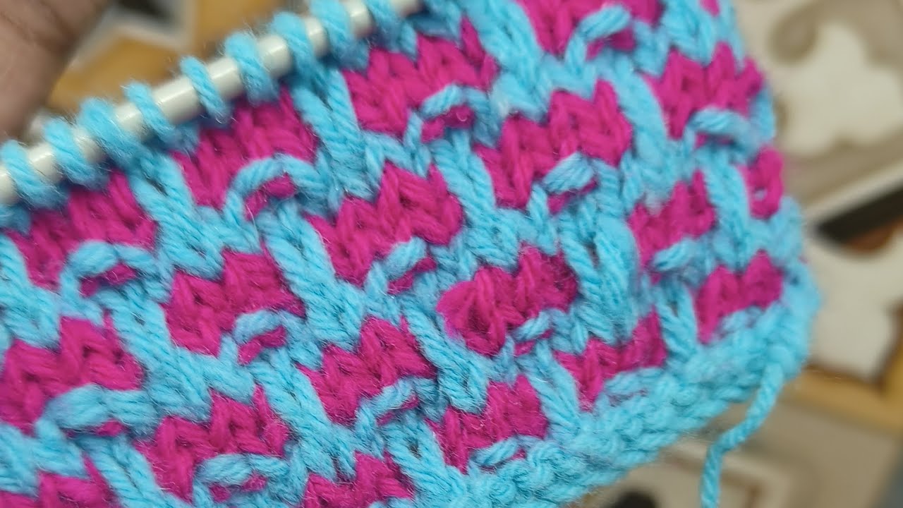 2 Colour Knitting Design //By Indiaknittingcompany 🌹