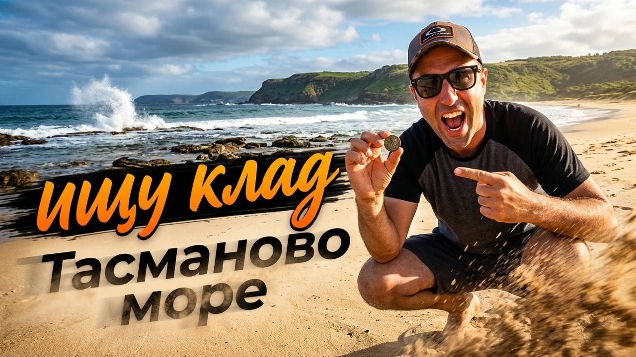 По берегам Тасманова моря. С металлоискателем по пляжу.