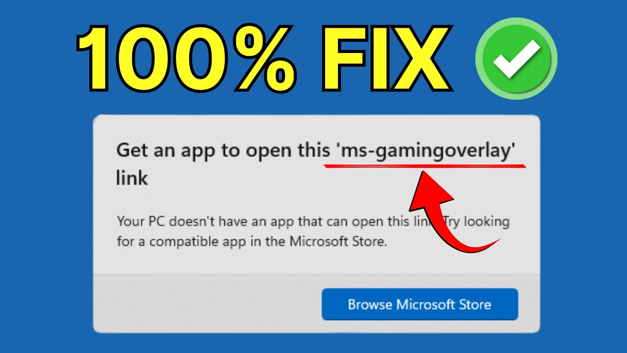 Fix the 'ms-gamingoverlay' Link Error on Windows 11 (2026) | Remove Gaming Overlay Popup