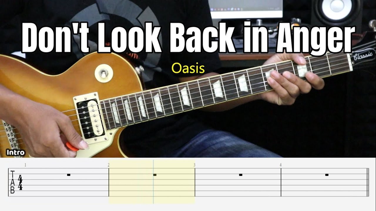 Don't Look Back in Anger - Oasis - Guitar Instrumental Cover + Tab