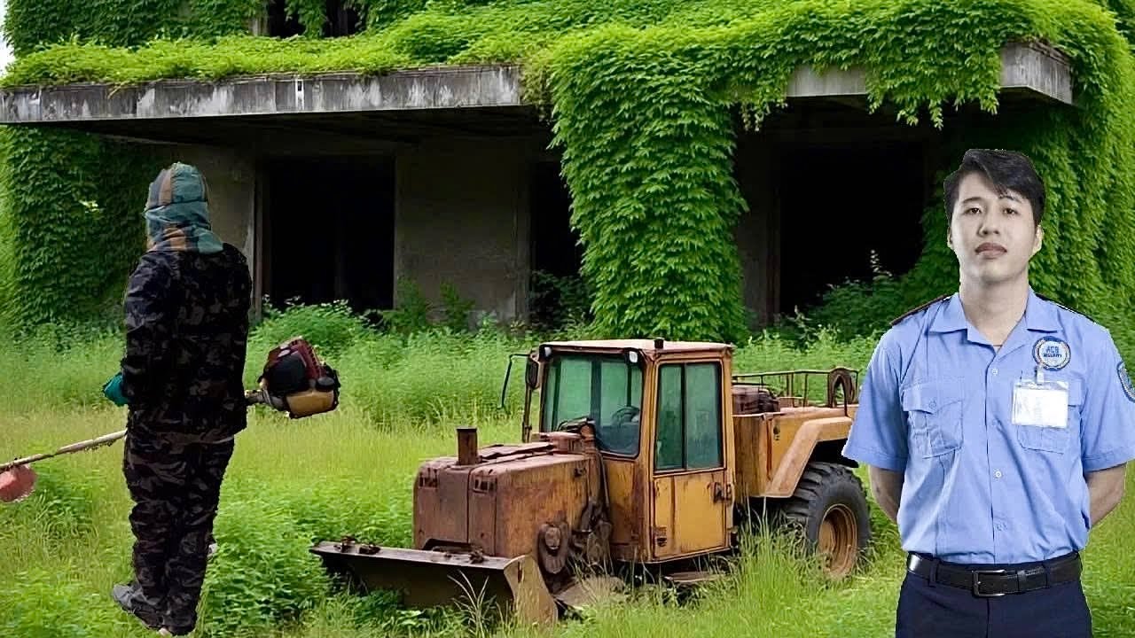 Guard Called Us For Help Because The Overgrown Grass Had Swallowed The Bulldozer